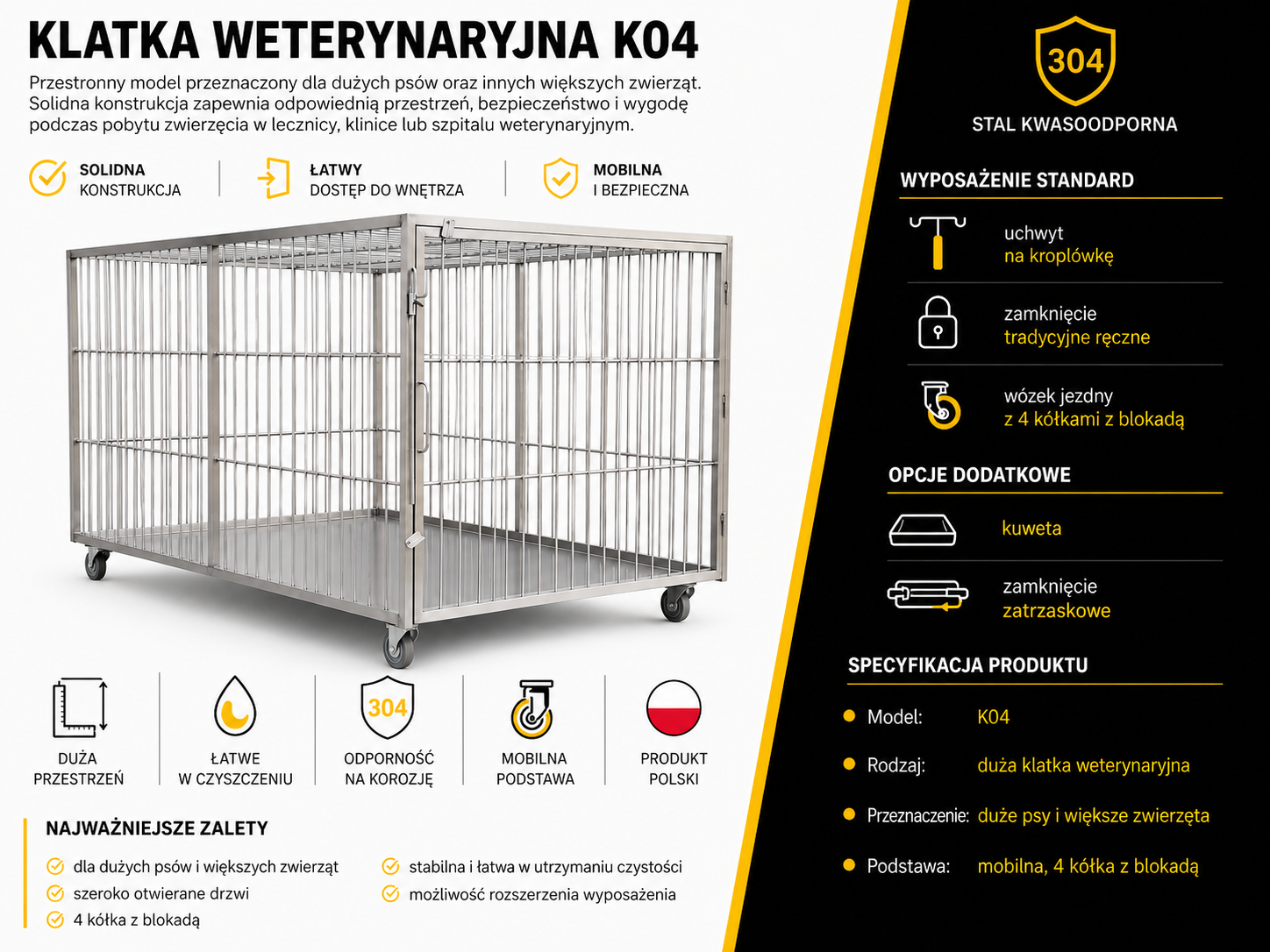 Klatka K04 wymiary
