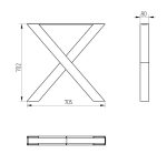 Boki stołu stelaż "X" - zdjęcie 3